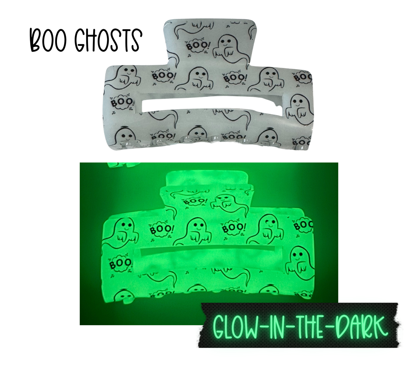 Glow-in-the-Dark Ghost Halloween Hair Clip