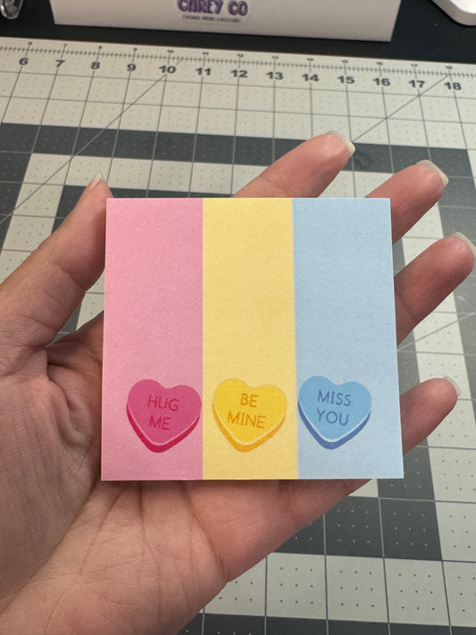 Candy Hearts Post-It Notes