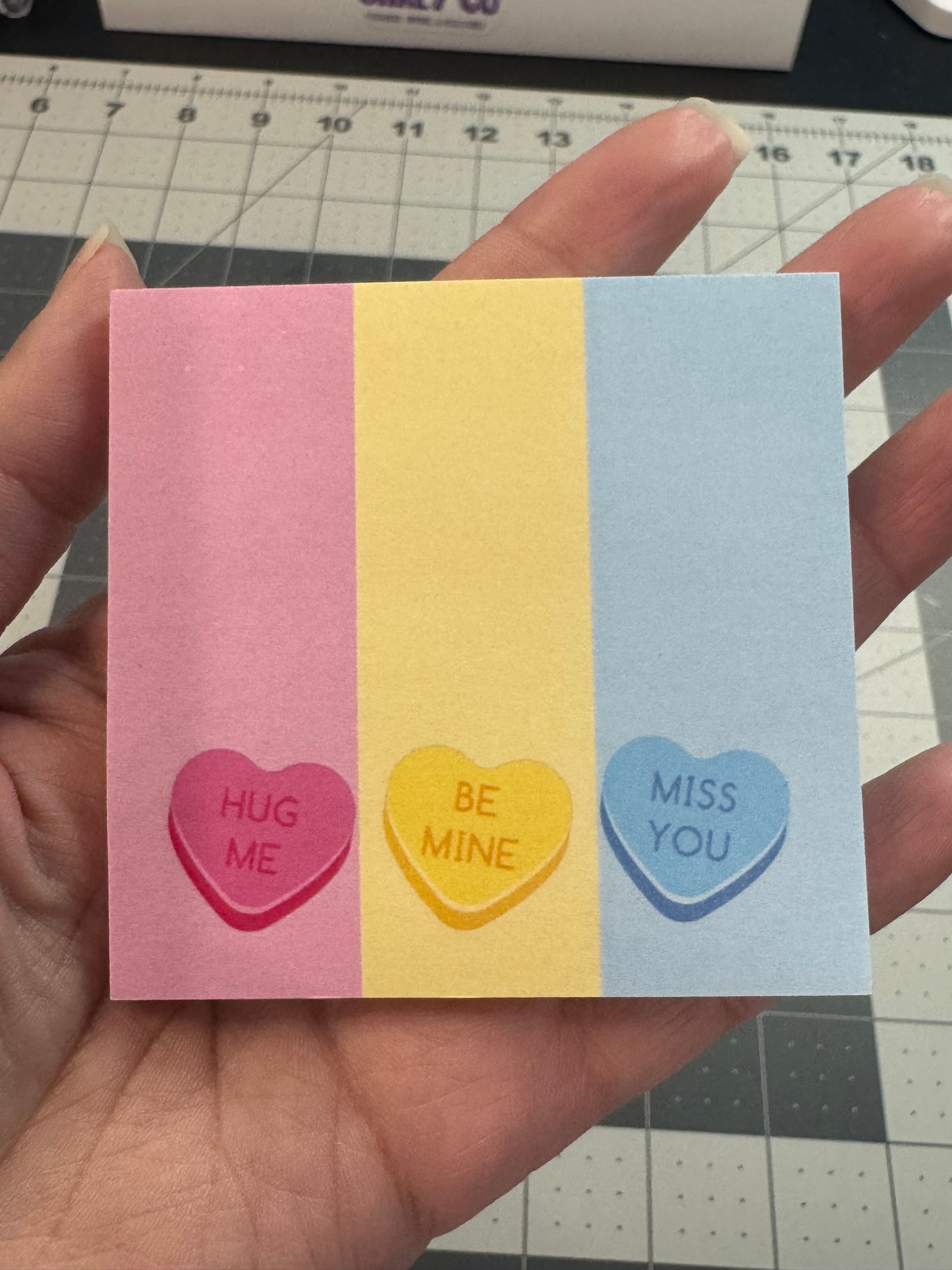 Candy Hearts Post-It Notes