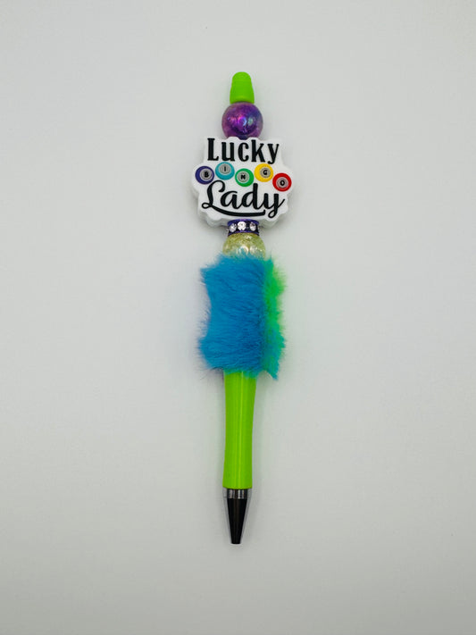Fluffy Lucky Lady Colorful Pen