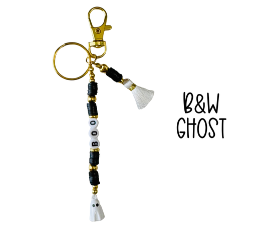 Black & White Ghost Bag Charm