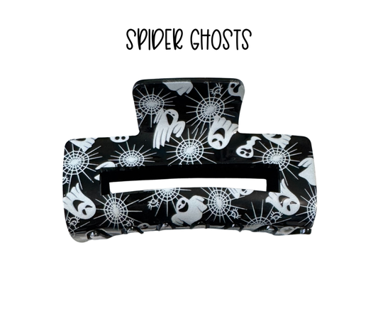Spider Ghosts Halloween Hair Clip