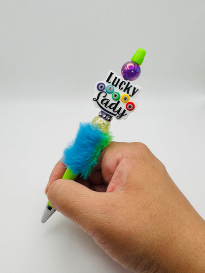 Fluffy Lucky Lady Colorful Pen