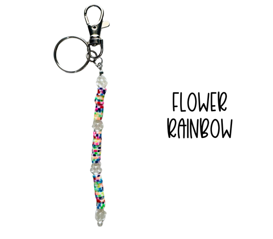 Flower Rainbow Bag Charm