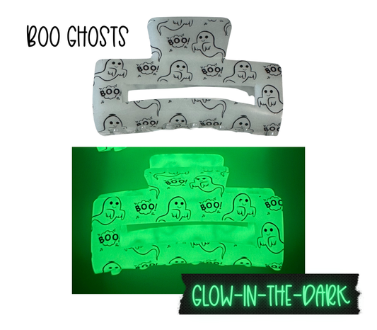 Glow-in-the-Dark Ghost Halloween Hair Clip