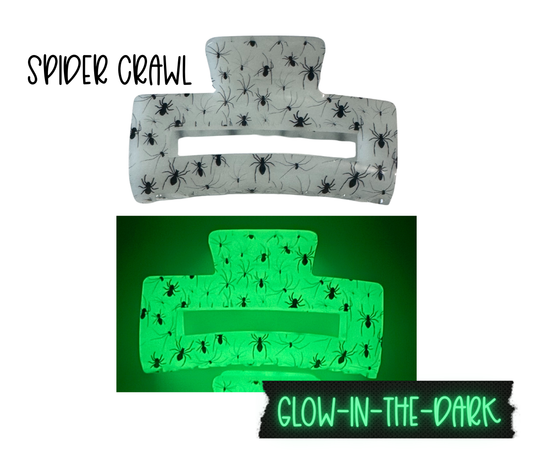 Glow-in-the-Dark Spider Halloween Hair Clip