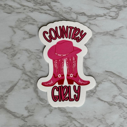 Pink Cowgirl Country Girly Sticker